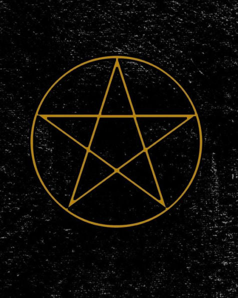 Grimoire: Pentagram Symbol Spell Book For Witches Mages Magick Practitioners And Beginners To Write Rituals And Ingredients - Black Yellow Design (8" x 10" Spell Casting Template)