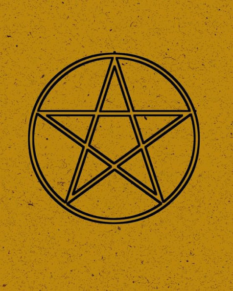 Grimoire: Pentagram Spell Book For Witches Mages Magick Practitioners And Beginners To Write Rituals And Ingredients - Yellow Black Design (8" x 10" Spell Casting Template)