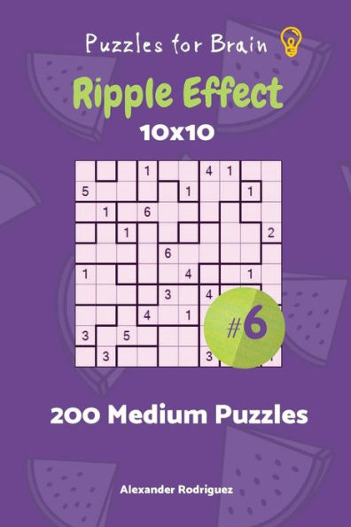 Puzzles For Brain - Ripple Effect 200 Medium Puzzles 10X10