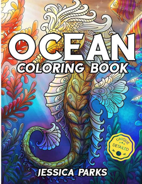 Ocean Coloring Book : Adult Coloring Book: 30 Stress Relieving Ocean Marine Life Animal Designs For Anger Release, Adult Relaxation And Meditation
