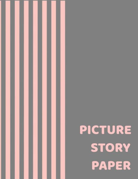 Picture Story Paper: Salmon Pink Line Pattern Big Book Learn To Draw And Write Proportion Letters ( For Kinder-3Rd Grade )
