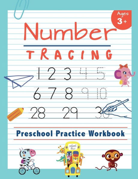 Number Tracing Preschool Practice Workbook : Learn To Trace Numbers 1-20 Essential Reading And Writing Book For Pre K, Kindergarten And Kids Ages 3-5