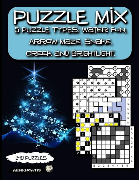 Puzzle Mix: 5 Puzzle Types: Water Fun, Arrow Maze, Snake, Creek And Brightlight.