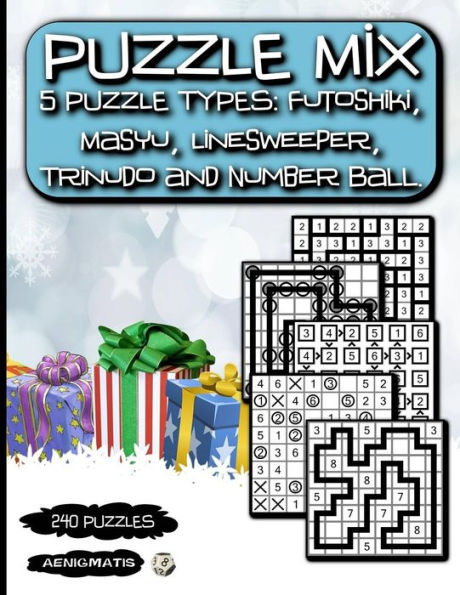 Puzzle Mix: 5 Puzzle Types: Futoshiki, Masyu, Linesweeper, Trinudo And Number Ball.