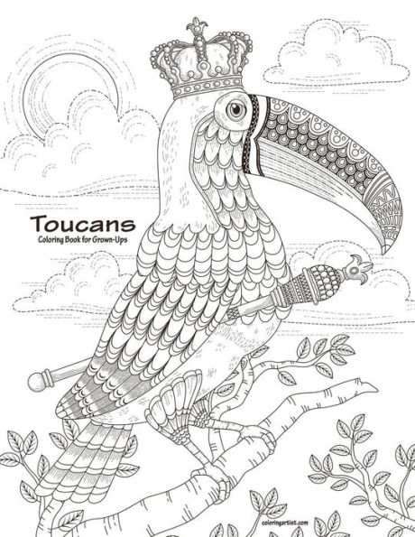 Toucans Coloring Book For Grown-Ups 1