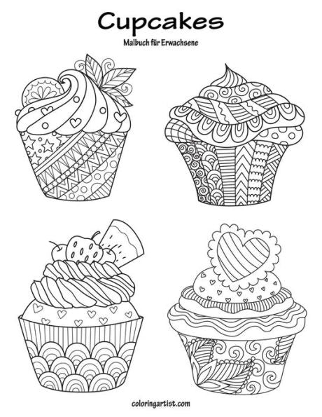 Malbuch Mit Cupcakes Für Erwachsene 1