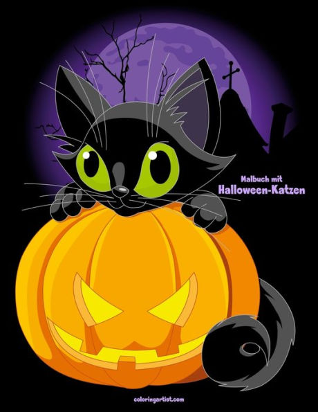 Malbuch Mit Halloween-Katzen 1