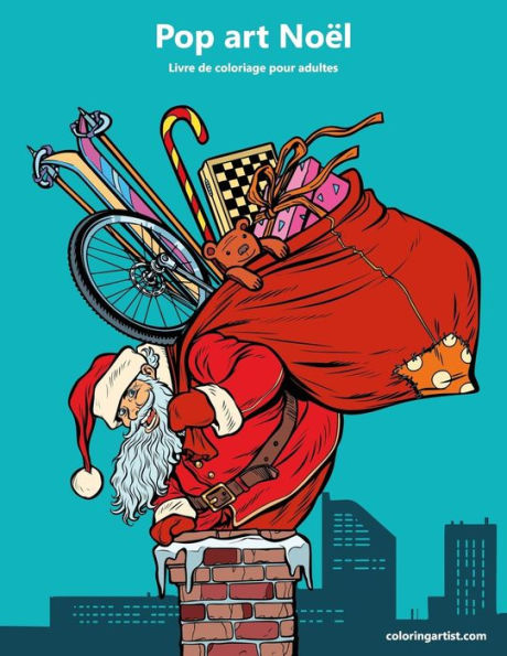 Livre De Coloriage Pour Adultes Pop Art Noël 1