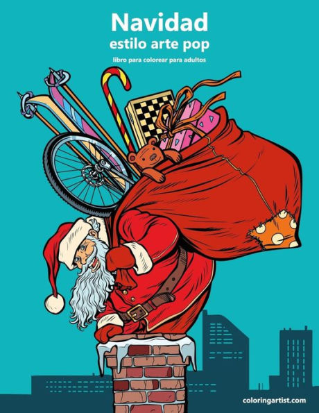 Navidad Estilo Arte Pop Libro Para Colorear Para Adultos 1