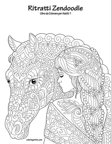 Ritratti Zendoodle Libro Da Colorare Per Adulti 1