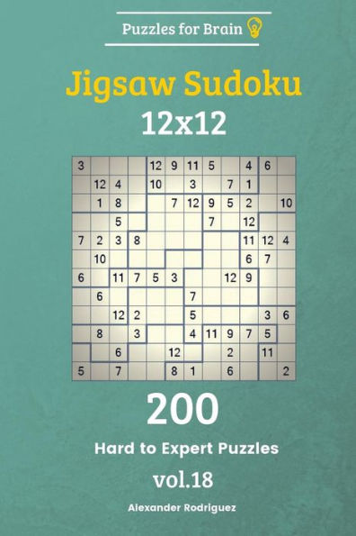 Puzzles For Brain - Jigsaw Sudoku 200 Hard To Expert Puzzles 12X12