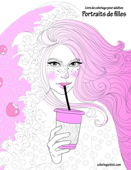 Livre De Coloriage Pour Adultes Portraits De Filles 1