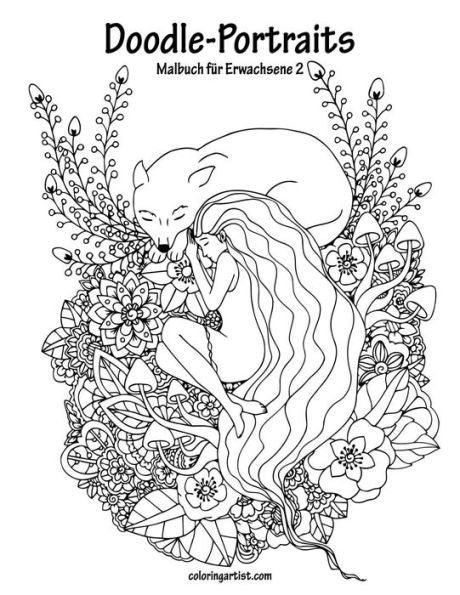 Malbuch Mit Doodle-Portraits Für Erwachsene 2