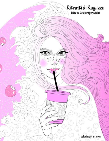 Ritratti Di Ragazze Libro Da Colorare Per Adulti 1