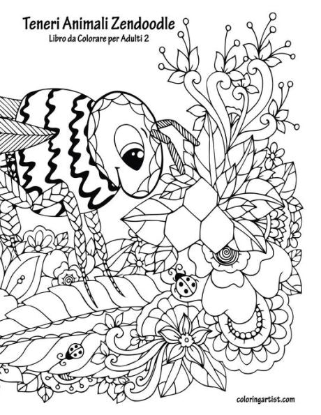 Teneri Animali Zendoodle Libro Da Colorare Per Adulti 2