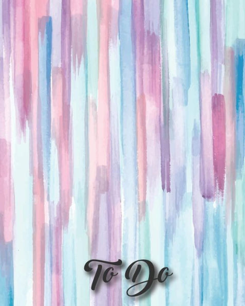 To Do : Personal And Business Checklist 8X10 Inches With Colorful Design Matte Cover White Paper