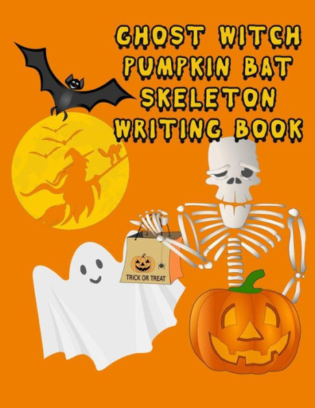 Ghost Witch Pumpkin Bat Skeleton Writing Book: 130 Spooky & Fun Story Writing Prompts for Kids (NannyChicks Books Drawing Series for Kids)