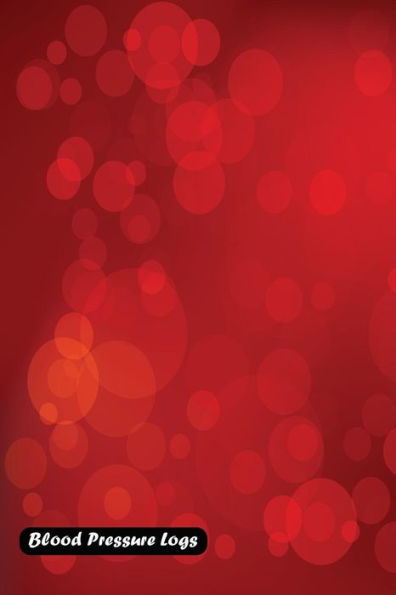 Blood Pressure Log: Blurred red bokeh cover