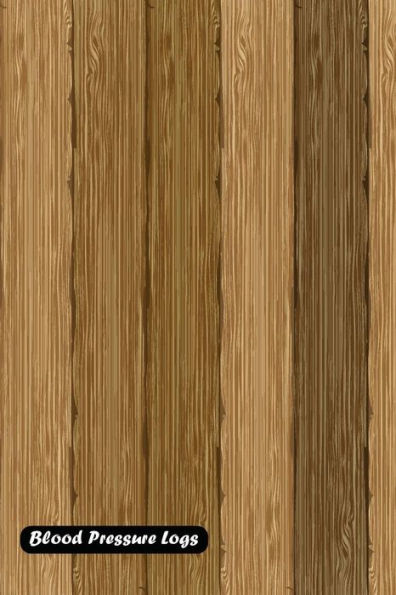 Blood Pressure Log: Wood texture cover
