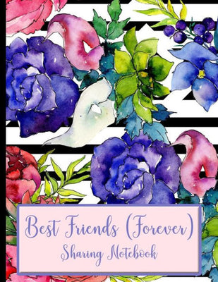 Best Friends Forever #7 - Sharing Notebook for Women and Girls: Blue and Pink Flowers