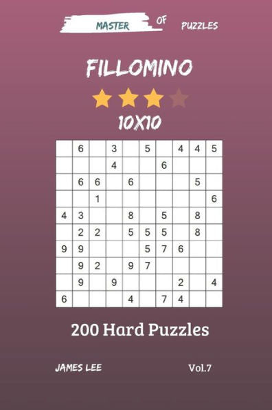 Master Of Puzzles - Fillomino 200 Hard Puzzles 10X10