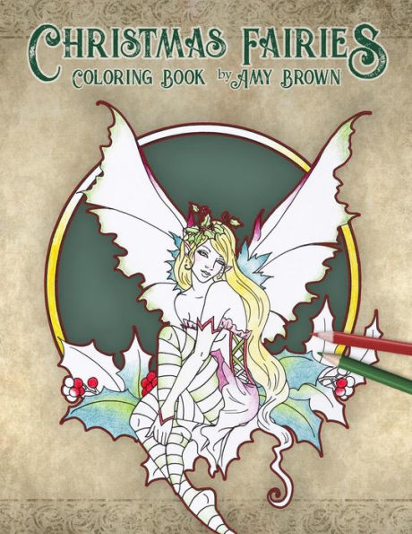 Libro para colorear de hadas navideñas