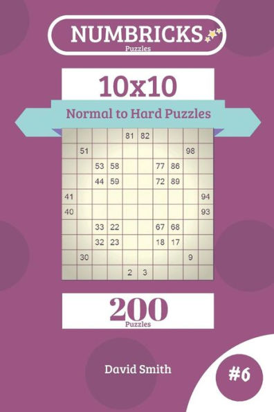 Numbricks Puzzles - 200 Normal To Hard Puzzles 10X10