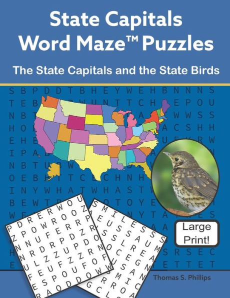State Capitals Word Maze Puzzles : The State Capitals And The State Birds