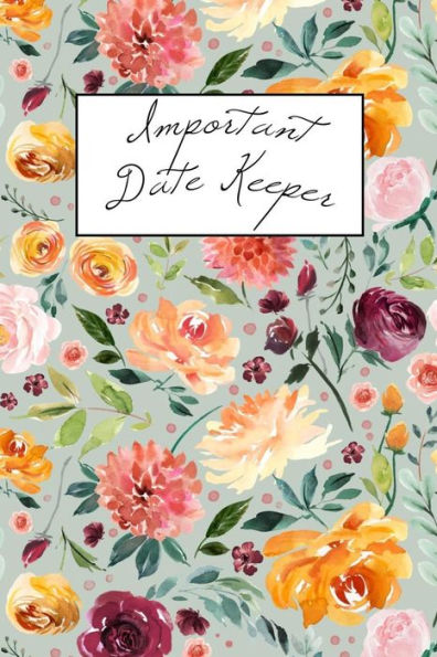 Important Date Keeper: Watercolor Floral