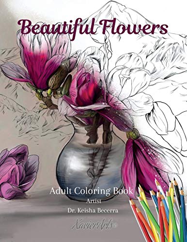 Beautiful Flowers Coloring Book - 9781735160627