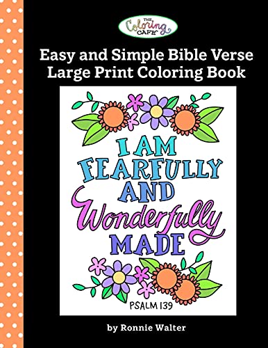 The Coloring Cafe-Easy And Simple Bible Verse Large Print Coloring Book