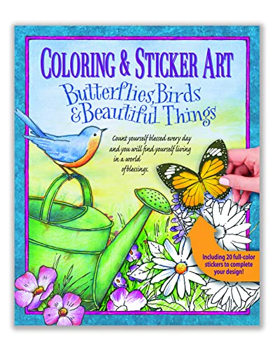 Coloring & Sticker Art Butterflies, Birds & Beautiful Things