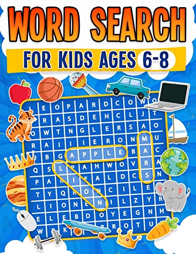 Word Search For Kids Ages 6-8 100 Fun Word Search Puzzles Kids Activity Book Large Print Paperback