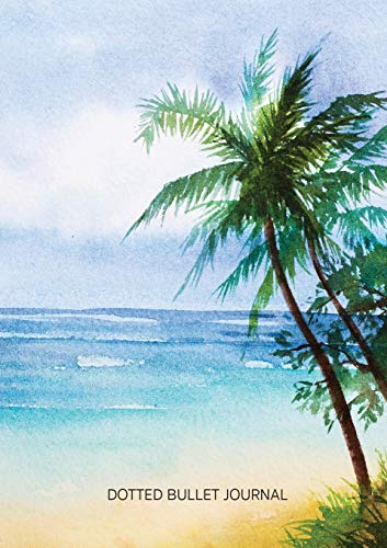 Watercolor Beach - Dotted Bullet Journal : Medium A5 - 5.83X8.27