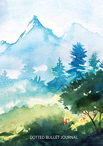 Watercolor Hillside - Dotted Bullet Journal : Medium A5 - 5.83X8.27