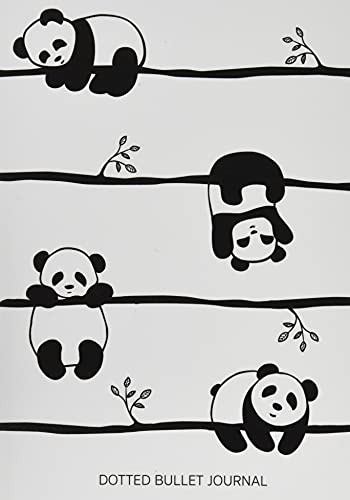 Cute Pandas - Dotted Bullet Journal : Medium A5 - 5.83X8.27