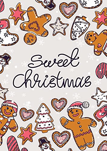 Merry Christmas Coloring Card : Cheaper and More Useful Than a Card! (Sweet Christmas; Christmas Cookies; Gingerbread) Medium A5 - 5.83X8.27