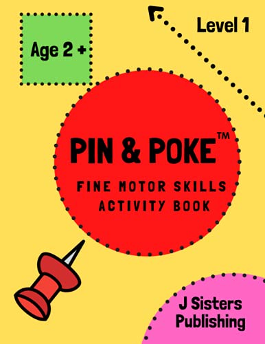 Pin & Poke Fine Motor Skills Activity Book Level 1: For Toddlers And Kids Ages 2+ With Line And Shapes, Popular Activity In Montessori Classroom, Toddler Activity Book