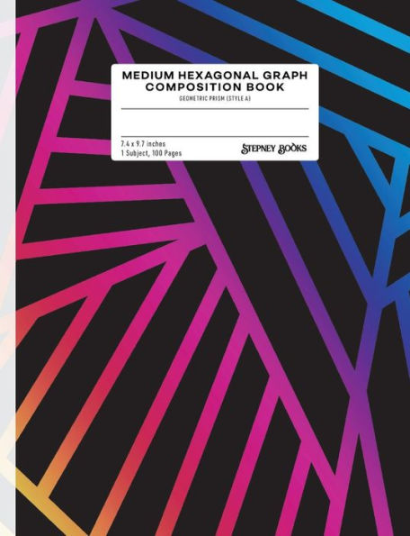 Medium Hexagonal Graph Composition Book : Geometric Prism (Style A)