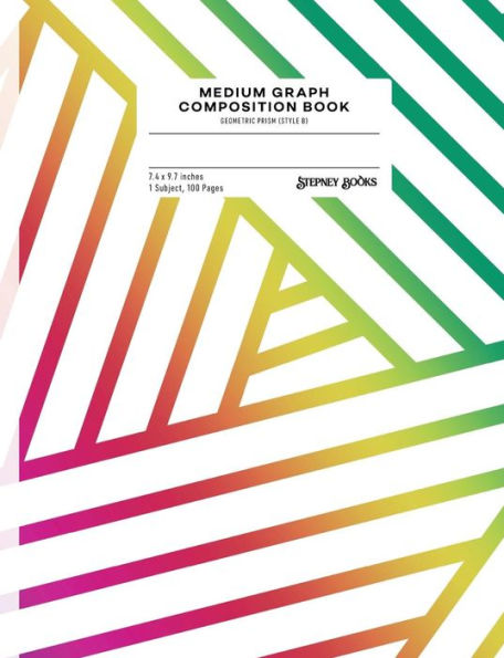Medium Graph Composition Book : Geometric Prism (Style B)