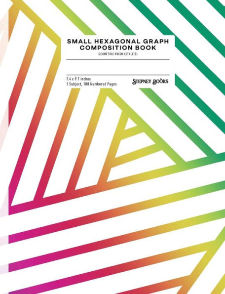 Small Hexagonal Graph Composition Book : Geometric Prism (Style B), Numbered Pages