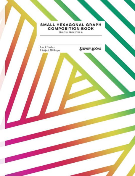 Small Hexagonal Graph Composition Book : Geometric Prism (Style B)