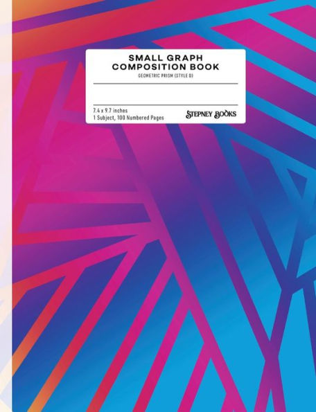 Small Graph Composition Book : Geometric Prism (Style D), Numbered Pages