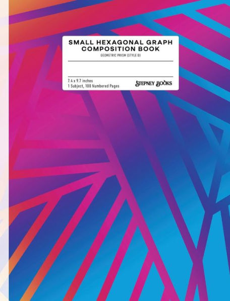 Small Hexagonal Graph Composition Book : Geometric Prism (Style D), Numbered Pages