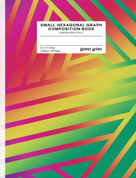Small Hexagonal Graph Composition Book : Geometric Prism (Style E)