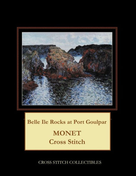 Belle Ile Rocks en Port Goulpar: Patrón de punto de cruz de Monet
