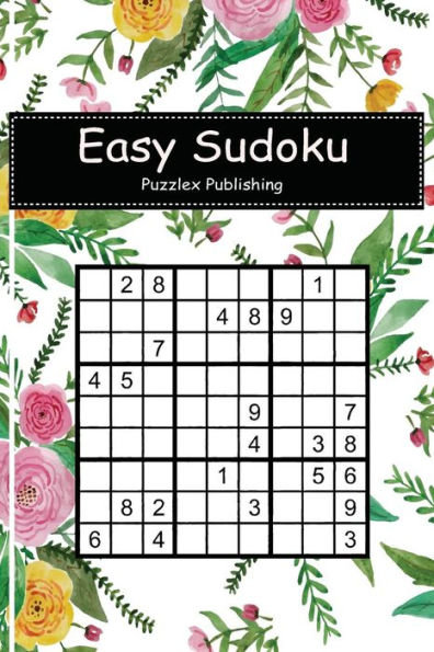 Easy Sudoku: Sudoku Puzzle Game For Beginers With Alice Seamless Patern Watercolor Cover