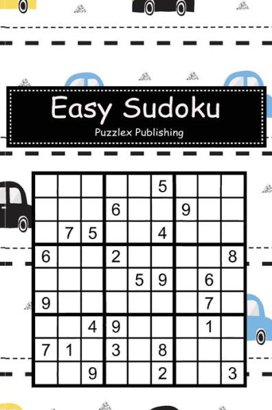 Easy Sudoku: Sudoku Puzzle Game For Beginers With colorful hand drawn car with silver triangle glitter pattern cover