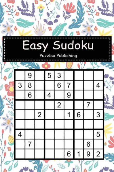 Easy Sudoku: Sudoku Puzzle Game For Beginers With flower and leaf seamless pattern cover