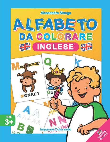 ALFABETO da Colorare (INGLESE) (Imparare Colorando) (Italian Edition)